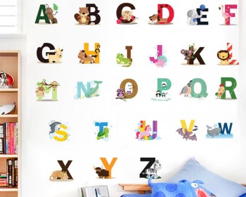 Alphabet Cartoon Animals Stickers